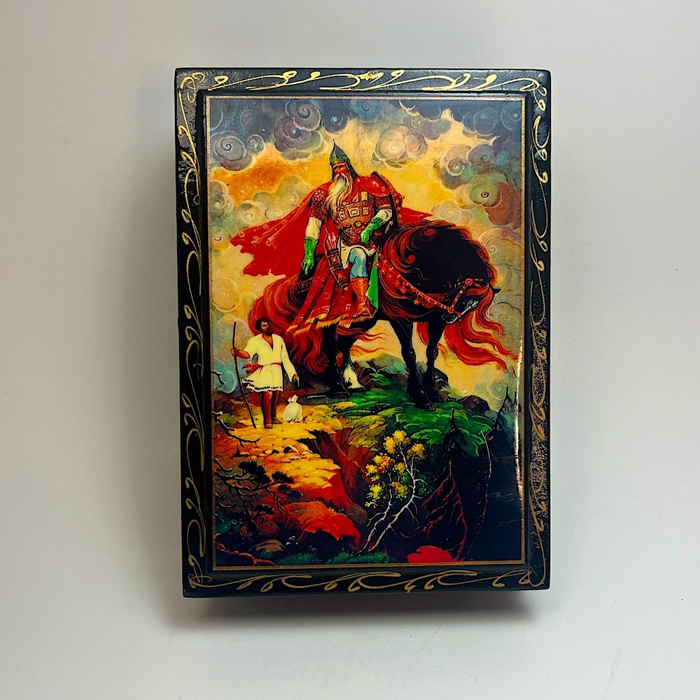 SOLD - NOT FOR SALE - Vintage Russian Lacquer Trinket Box